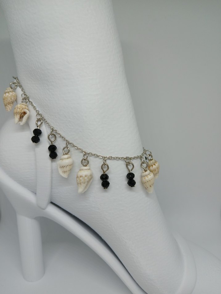 Deniz kabuğu Desenli Zincir Detaylı Kadın Halhal - Görsel 3