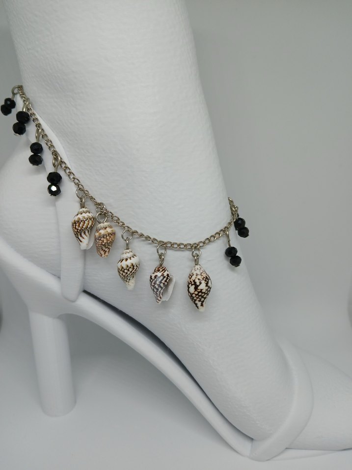 Deniz kabuğu Desenli Zincir Detaylı Kadın Halhal - Görsel 2