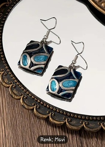 Bohem Etnik Mini Mavi Boncuklu Kolye - Görsel 4