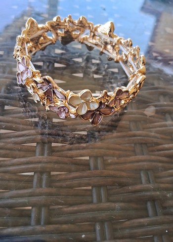 Çiçek Desenli Lastikli Bohem Bileklik - Görsel 3