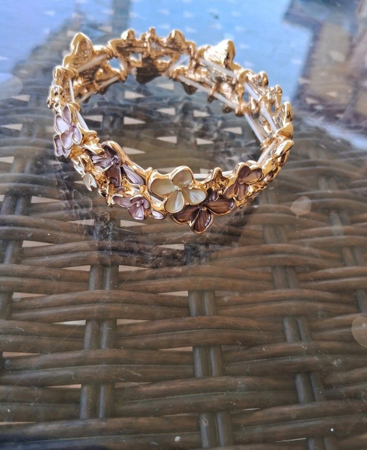 Çiçek Desenli Lastikli Bohem Bileklik - Görsel 3