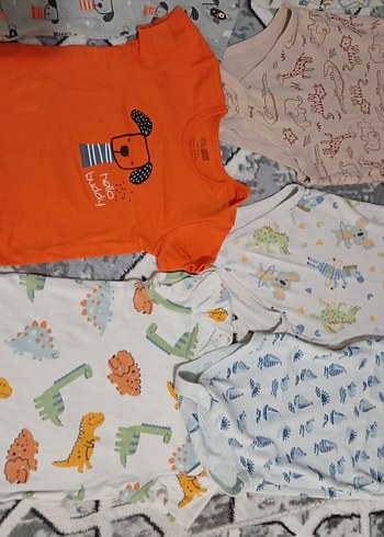 Renkli Erkek Bebek Kısa Kollu ZIBIN - Görsel 2