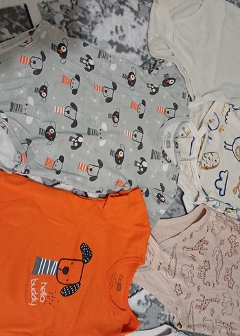 Renkli Erkek Bebek Kısa Kollu ZIBIN - Görsel 3