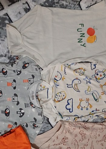 Renkli Erkek Bebek Kısa Kollu ZIBIN - Görsel 4