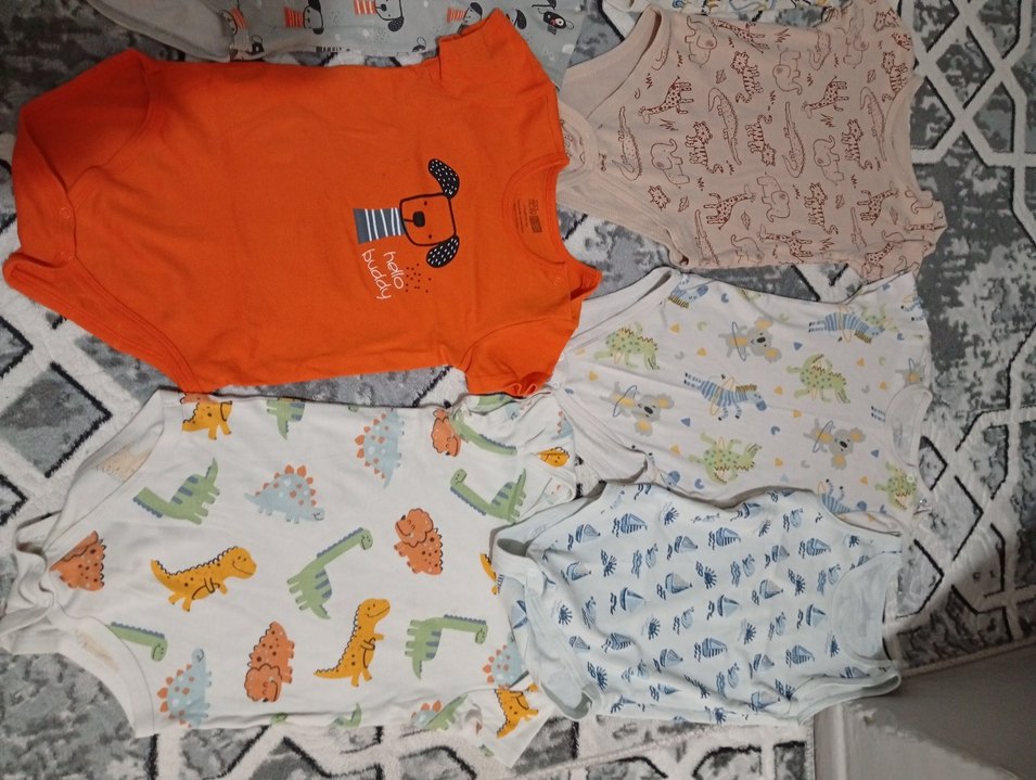 Renkli Erkek Bebek Kısa Kollu ZIBIN - Görsel 2