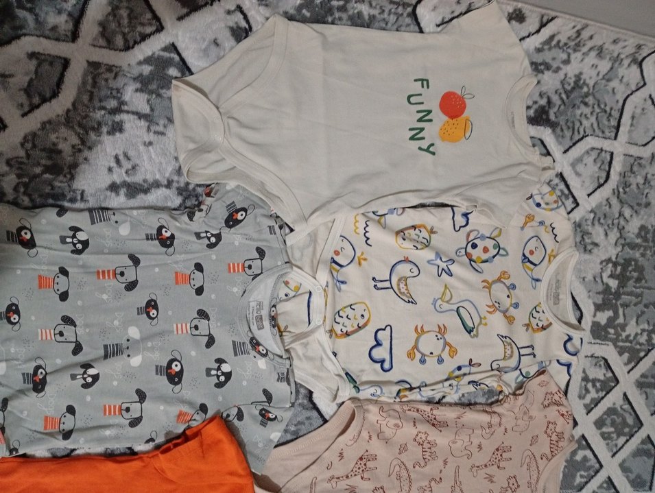 Renkli Erkek Bebek Kısa Kollu ZIBIN - Görsel 4