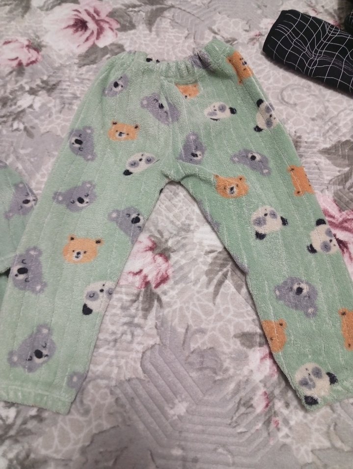 Çocuklar için Baskılı Polar Pijama Takımı - Görsel 2