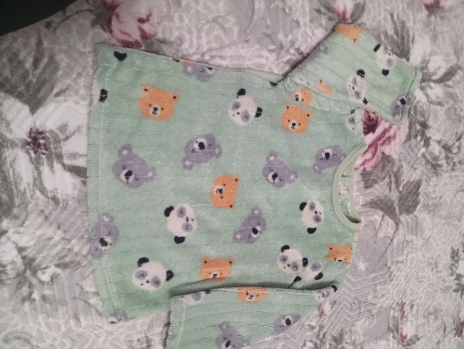 Çocuklar için Baskılı Polar Pijama Takımı - Görsel 3