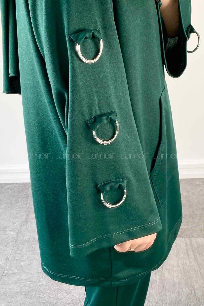 Kadın Haki Oversize Eşofman Takımı - Görsel 4