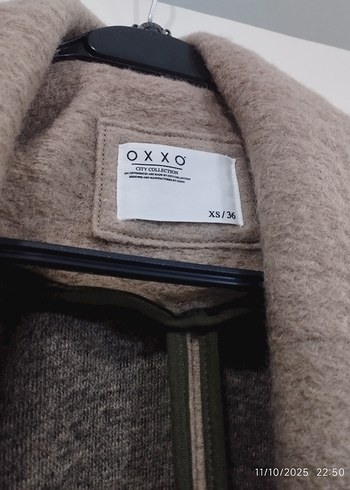 Bej Yün Karışımlı Kemerli Kaban - Görsel 2