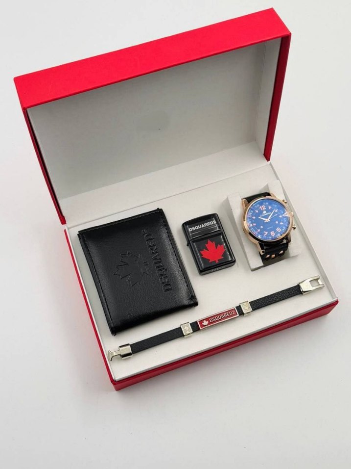 Erkek Siyah Modern Klasik Saat Seti - Görsel 4