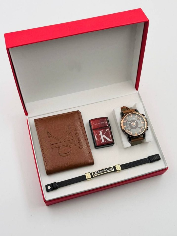 Erkek Siyah Modern Klasik Saat Seti - Görsel 3