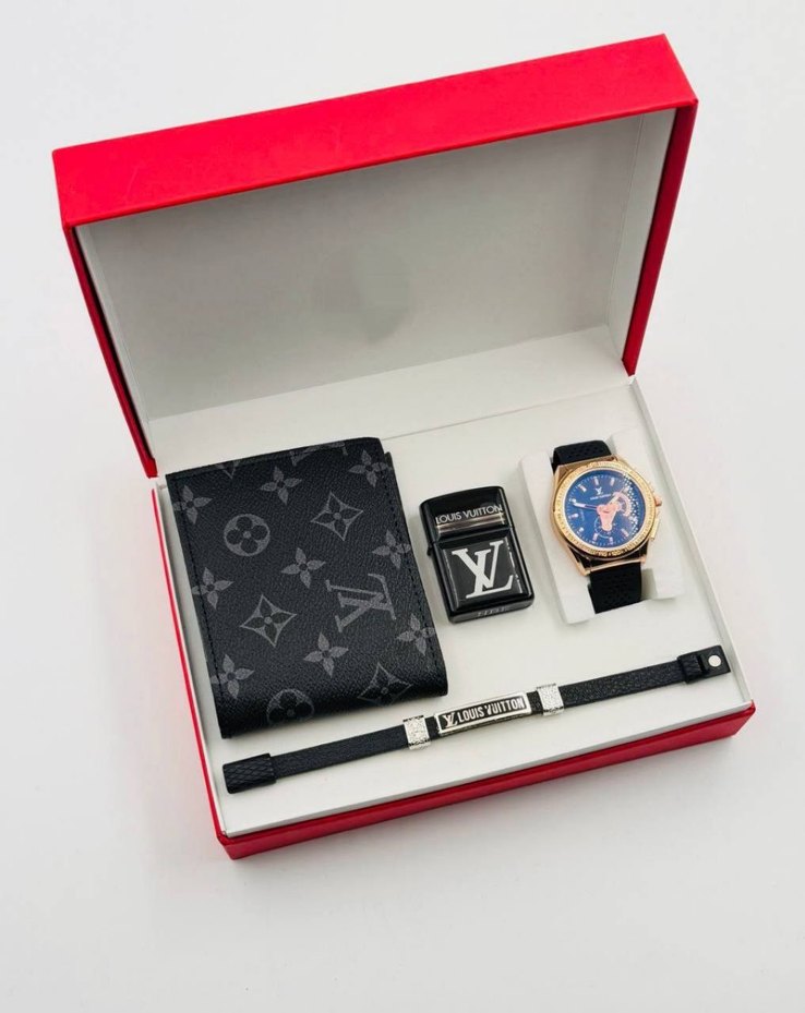 Louis Vuitton Kahverengi Erkek Saat Seti - Görsel 2