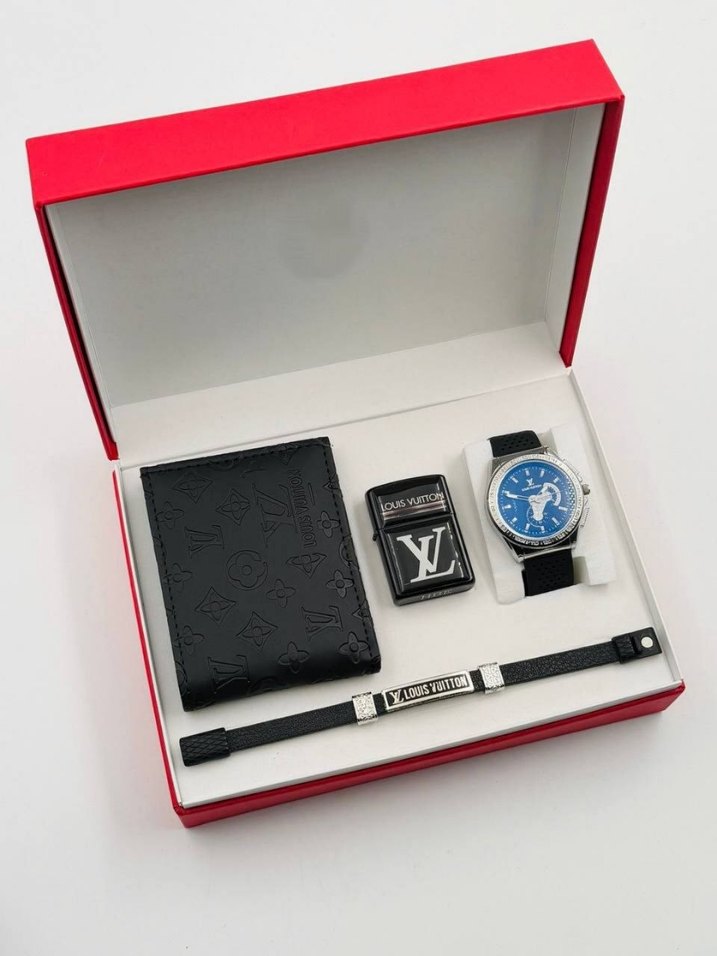 Louis Vuitton Kahverengi Erkek Saat Seti - Görsel 3
