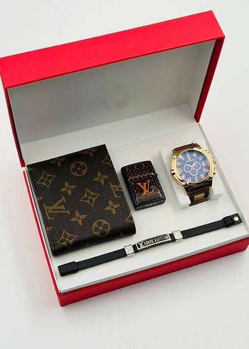 Louis Vuitton Erkek Saat ve Aksesuar Seti - Görsel 16