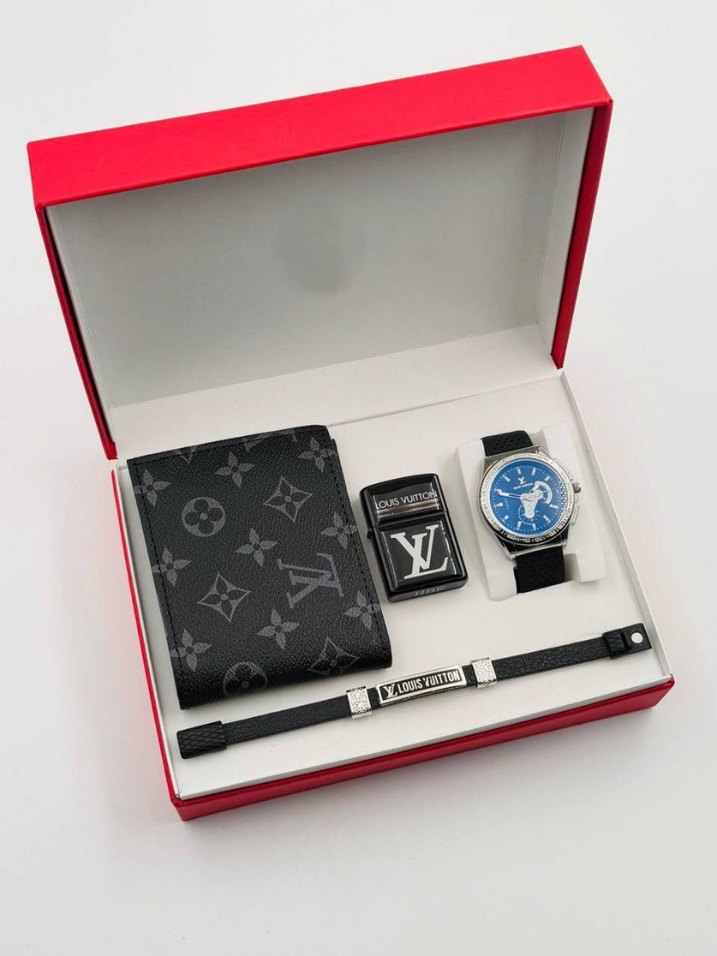 Louis Vuitton Erkek Saat ve Aksesuar Seti - Görsel 5