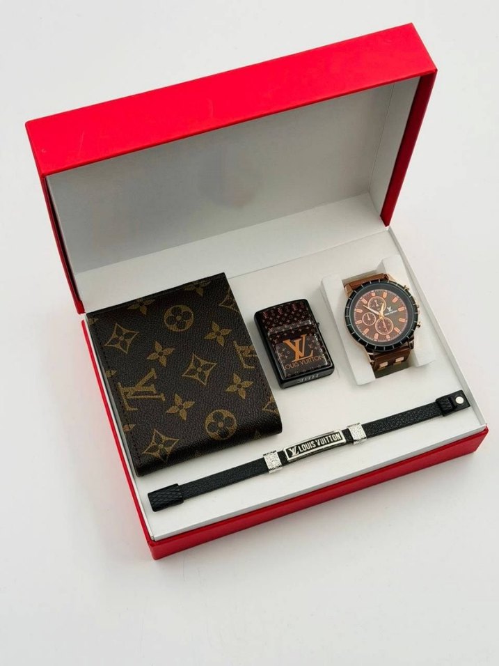 Louis Vuitton Erkek Saat ve Aksesuar Seti - Görsel 4