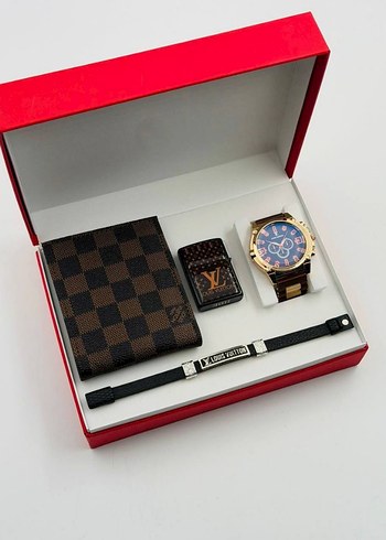 Louis Vuitton Erkek Saat ve Aksesuar Seti - Görsel 4