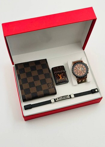 Louis Vuitton Siyah Modern Klasik Erkek Saat Seti - Görsel 2