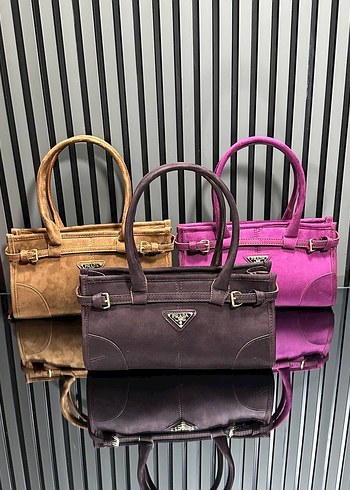 Parlak Kırmızı Deri Kadın Çanta - Görsel 11