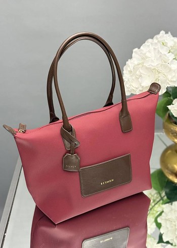 Bej Kadın Çanta, Fermuarlı, Minimalist Tasarım - Görsel 3