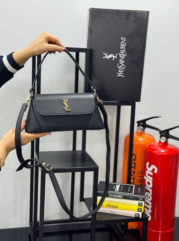 YSL Siyah Deri Parisian Kadın Çanta - Görsel 3