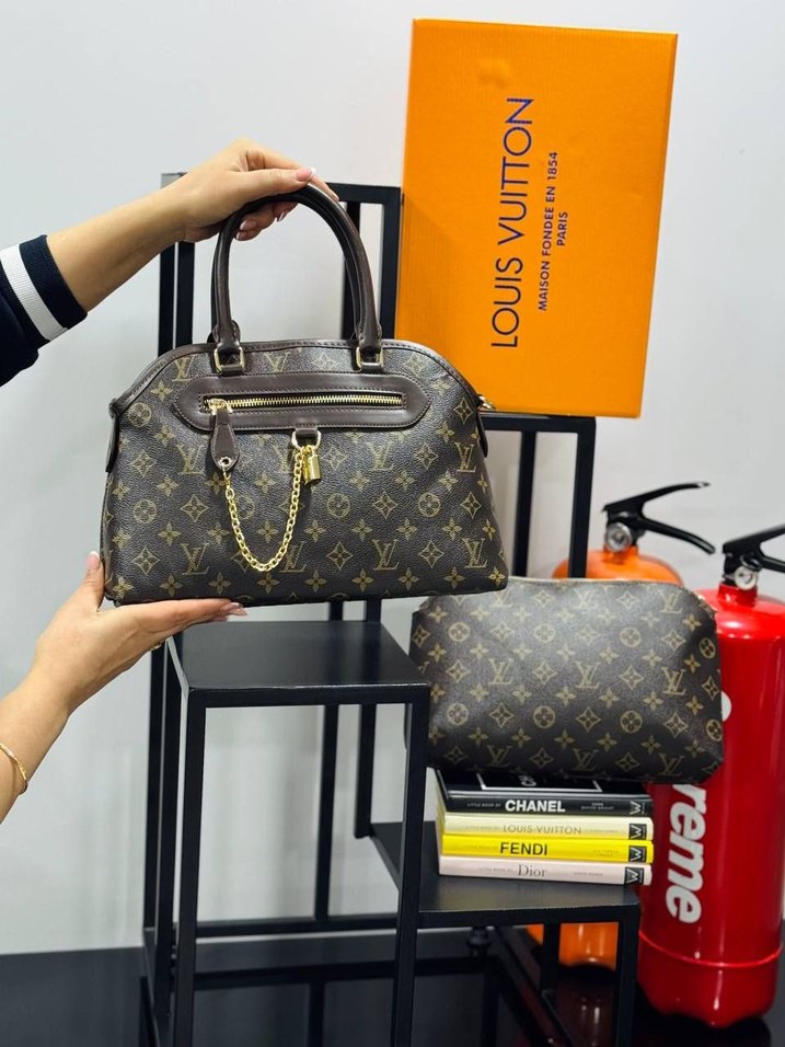 Klasik Elegan Kahverengi Deri Kadın Çanta - Görsel 2