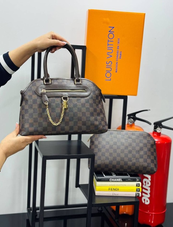 Klasik Elegan Kahverengi Deri Kadın Çanta - Görsel 4