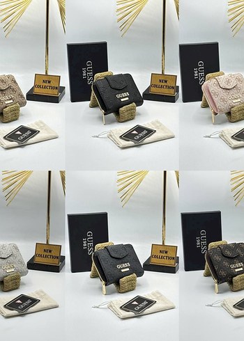 Guess Kadın Desenli Süet Cüzdan - Görsel 7