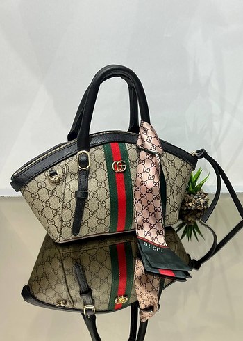 Baskılı Kahverengi Kadın El Çantası - Görsel 6