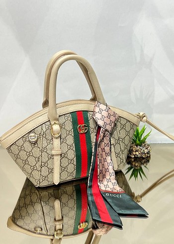 Baskılı Kahverengi Kadın El Çantası - Görsel 3