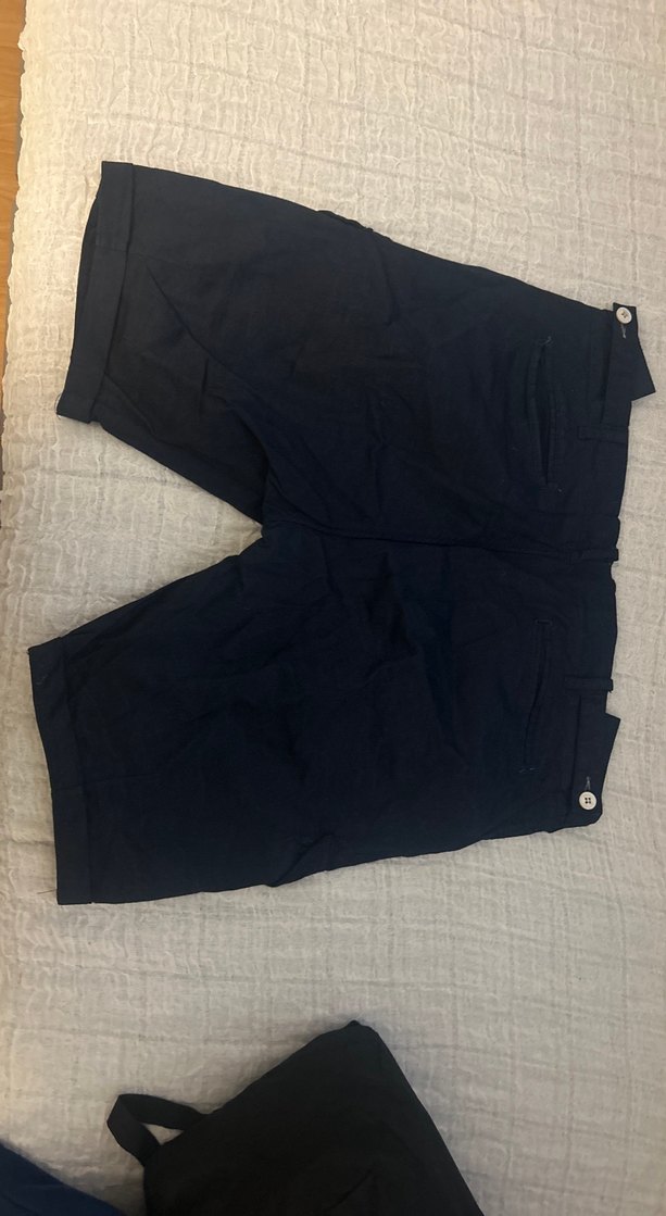 Siyah Erkek Kısa Kot Şort Kemerli - Görsel 2