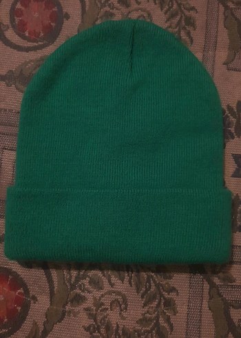 Kadın Yeşil Örgü Polar Bere - Görsel 3