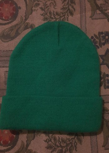 Kadın Yeşil Örgü Polar Bere - Görsel 2