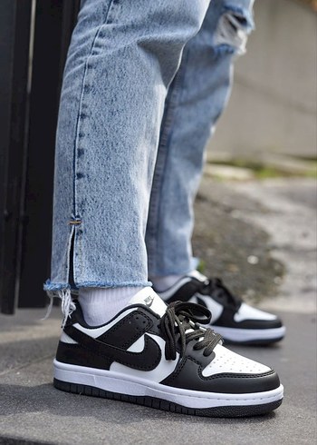 Siyah Beyaz Bağcıklı Kadın Spor Ayakkabı - Görsel 4