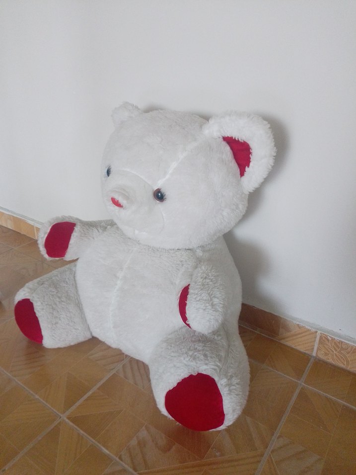 Beyaz Peluş Ayıcık Oyuncak - Görsel 2