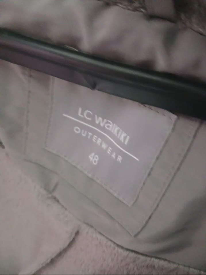 Gri Kürk Detaylı Kadın Kışlık Mont hiç kullanılmadı - Görsel 4