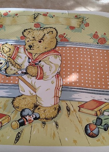 12 parça ayıcıklı amerikan servis supla bardak altlığı sıfır ürn - Görsel 4