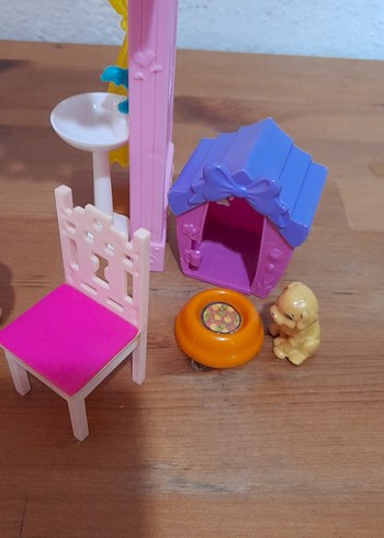 Renkli Pink Oyuncak Ev ve Aksesuar Seti - Görsel 10