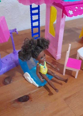 Renkli Pink Oyuncak Ev ve Aksesuar Seti - Görsel 3