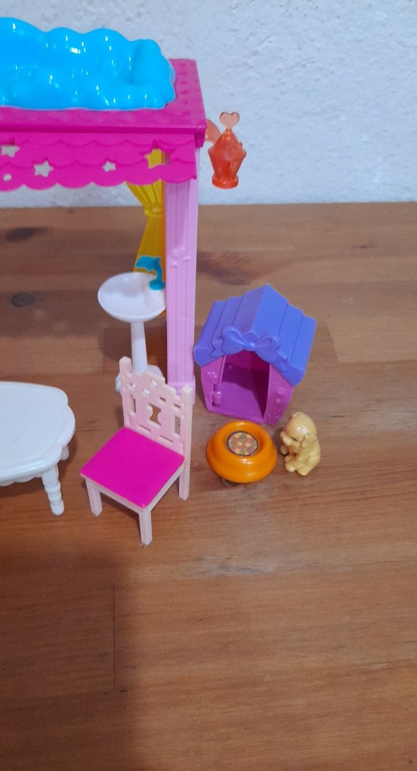 Renkli Pink Oyuncak Ev ve Aksesuar Seti - Görsel 5