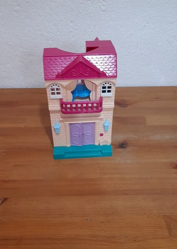 Pastel Pembe Oyuncak Ev Seti pilli ev - Görsel 14