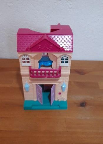 Pastel Pembe Oyuncak Ev Seti pilli ev - Görsel 6