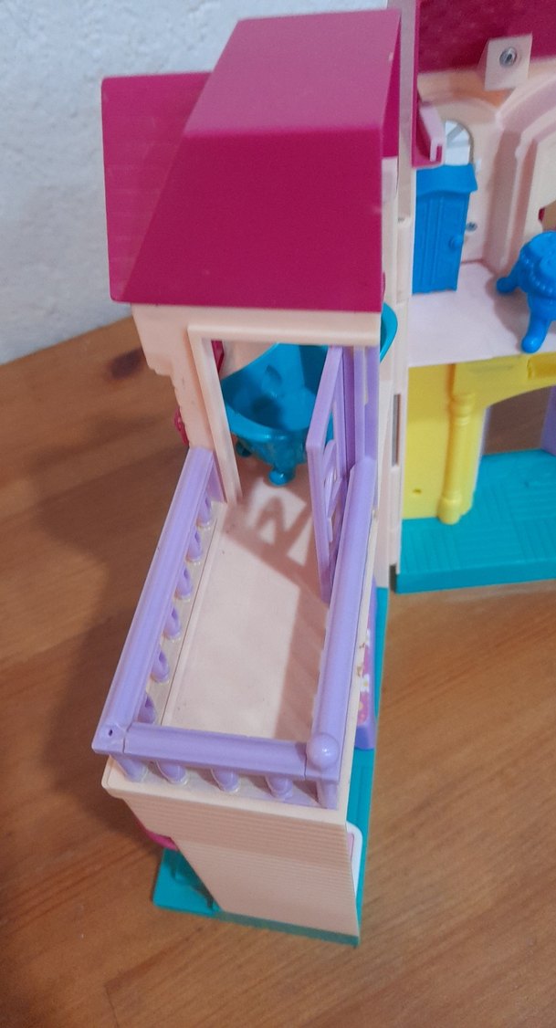 Pastel Pembe Oyuncak Ev Seti pilli ev - Görsel 4