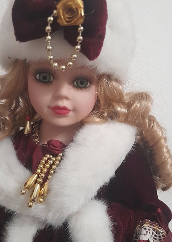 Bordo Kadın Bebek Beyaz Kürk Detaylı - Görsel 2