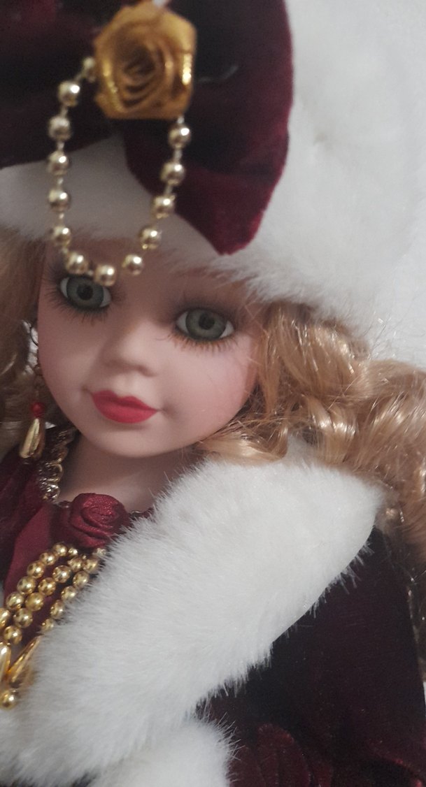 Bordo Kadın Bebek Beyaz Kürk Detaylı - Görsel 5