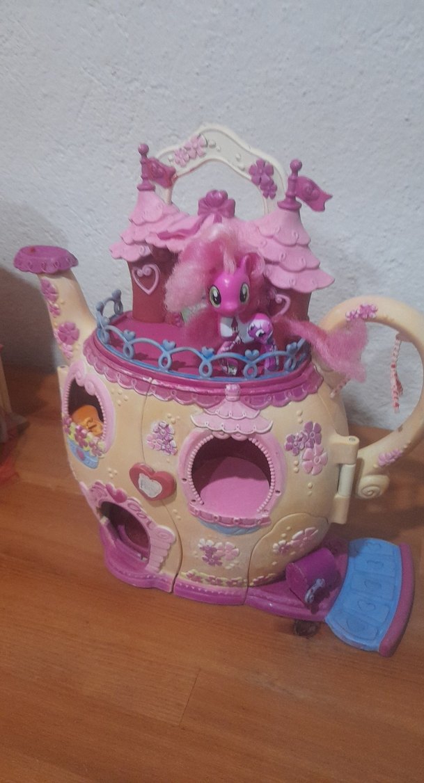 Pembe Oyuncak Çaydanlık Ev orjinal pony - Görsel 2