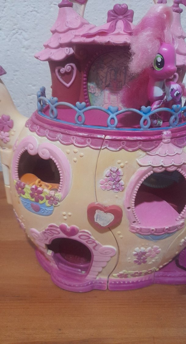 Pembe Oyuncak Çaydanlık Ev orjinal pony - Görsel 4