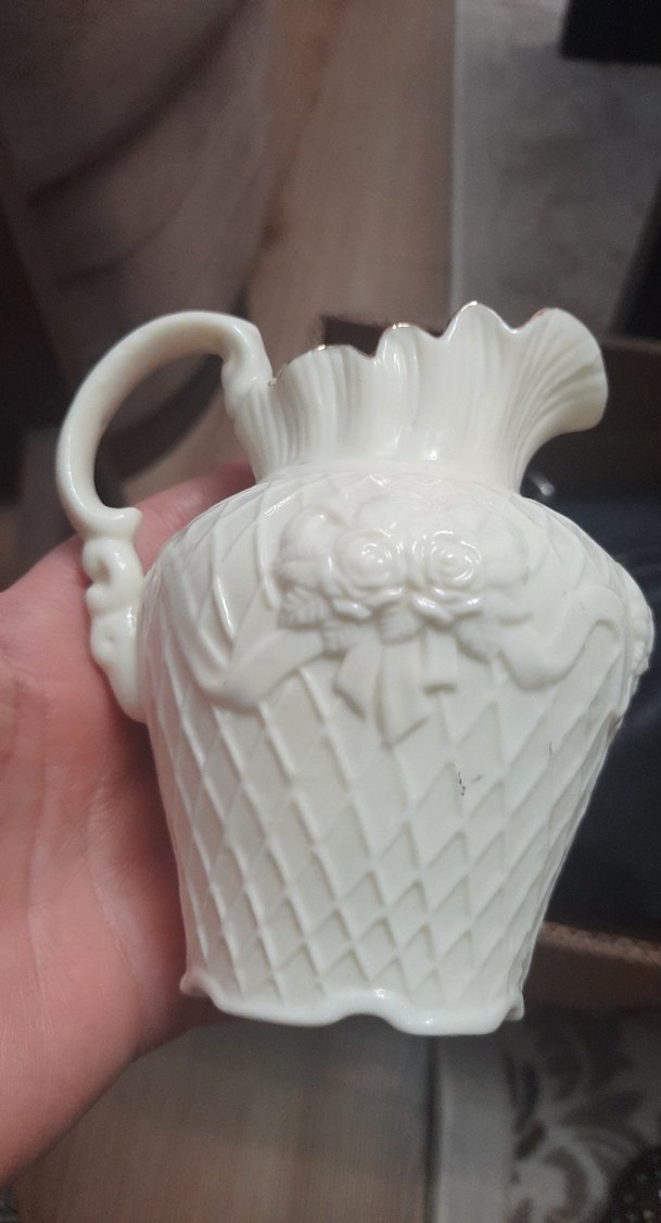 Pastel Beyaz porselen Çiçekli Vazo - Görsel 2