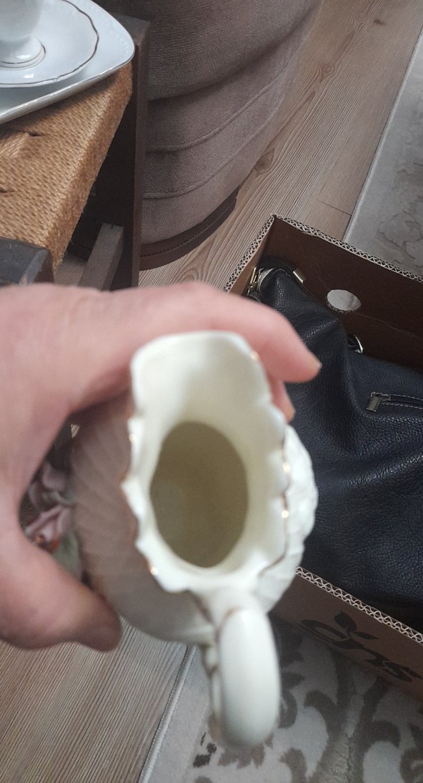 Pastel Beyaz porselen Çiçekli Vazo - Görsel 5